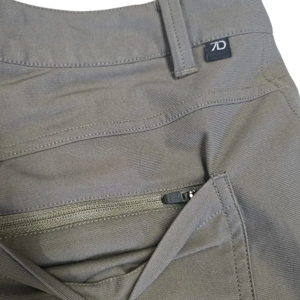 7 Diamonds Infinity 7-Pocket Pants Mens 36x32 Gray Performance Stretch Chino